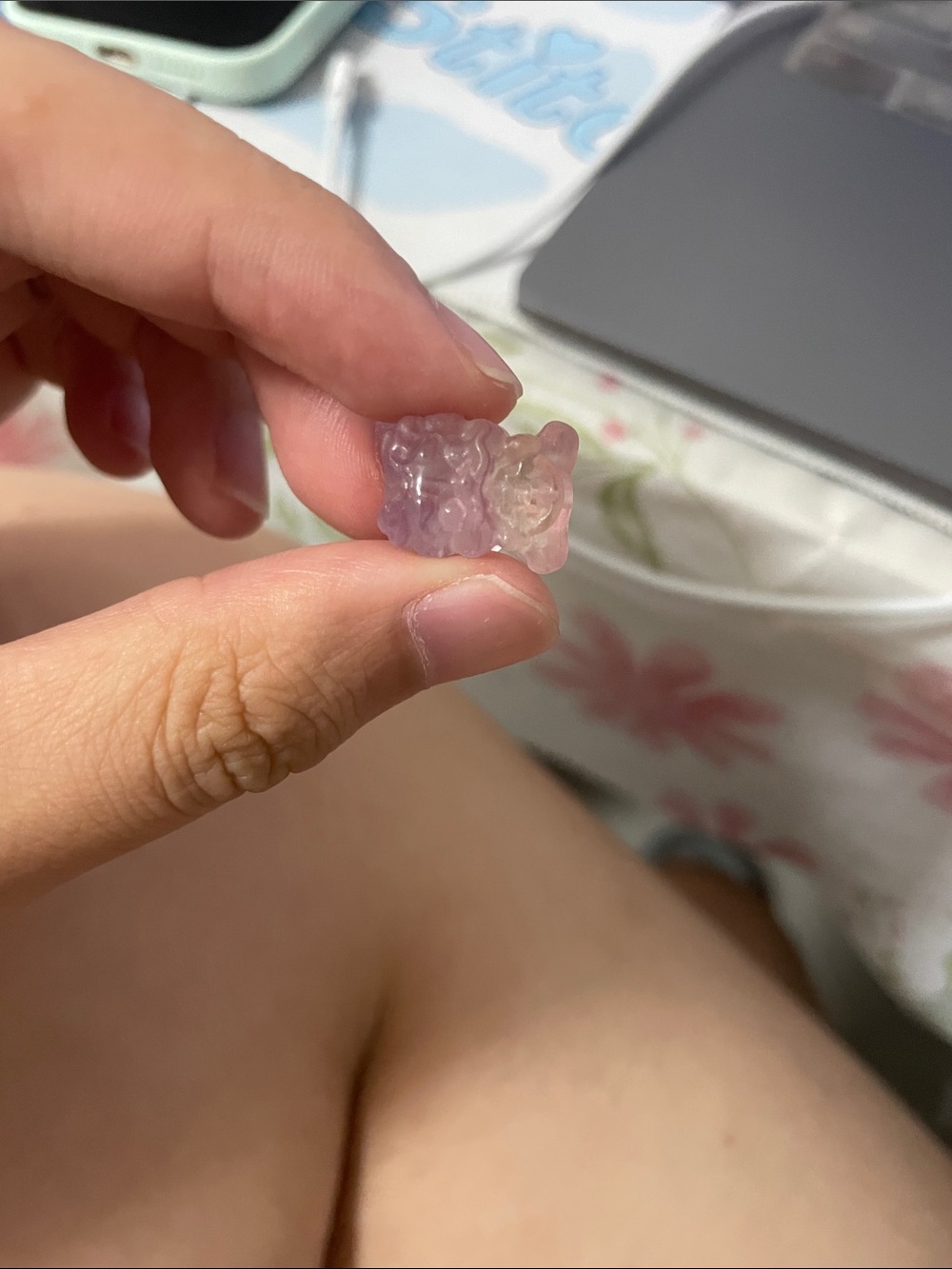 Pink Ombre Resin Bear Charm for Bracelet - Unbranded